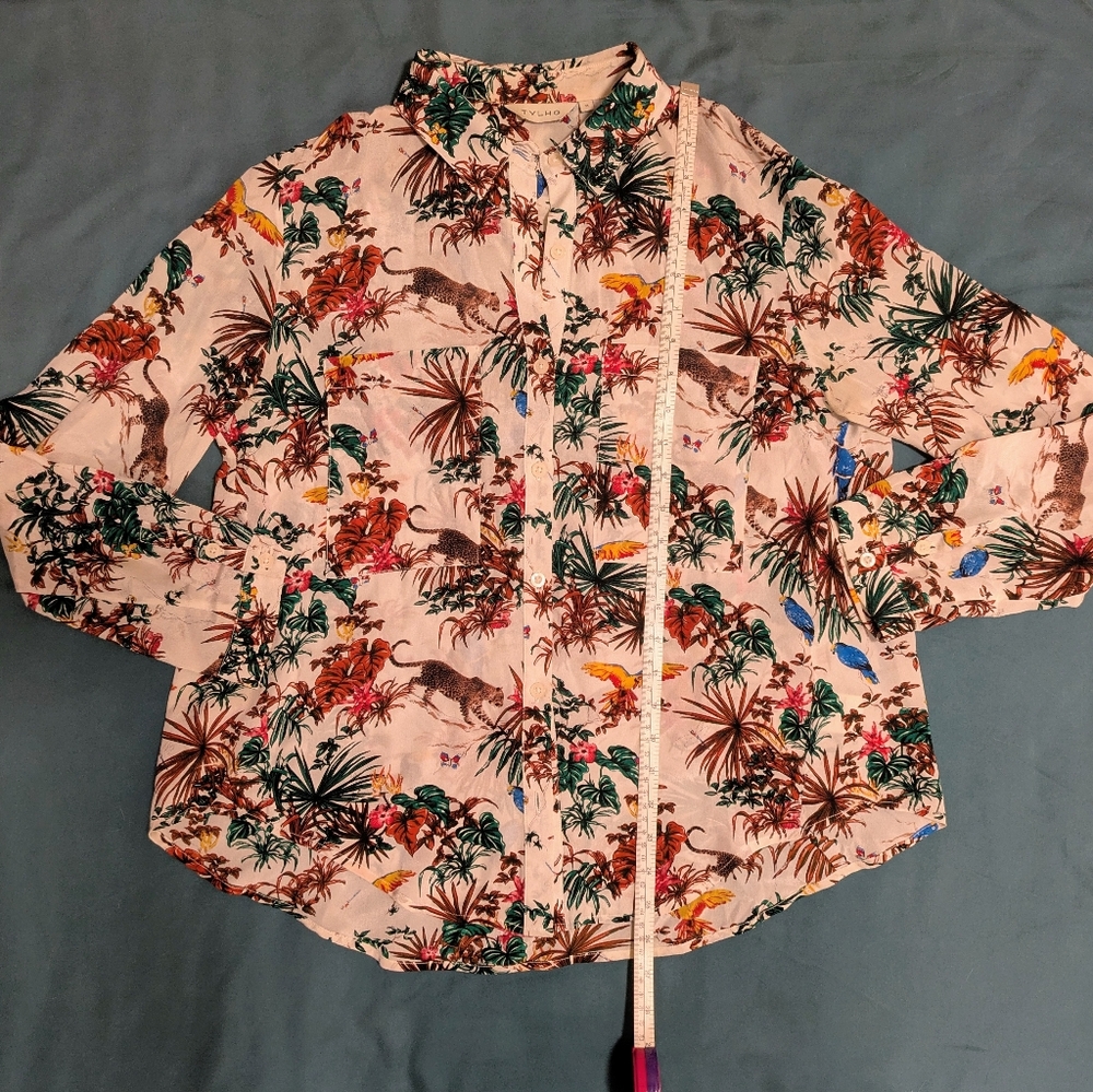 Stunning Tyler Ho (TYLHO) Jungle Print Silk Shirt